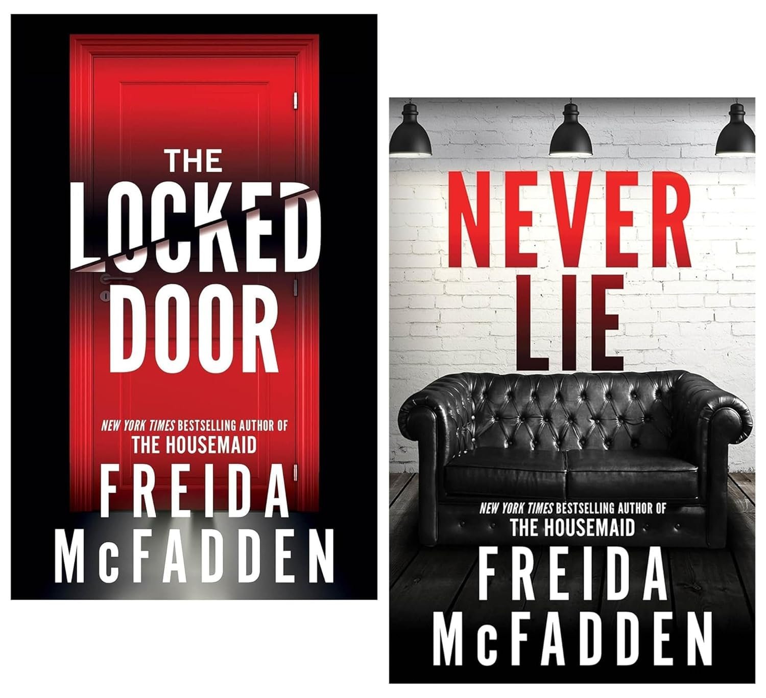 Freida McFadden 2 Books Collection Set (Never Lie & The Locked Door) — book cover