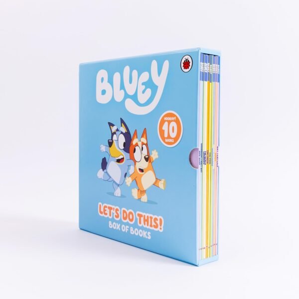 Bluey Let's Do This! Box of Books 10 Books Collection Box Set (Butterflies, Bingo, Magic Xylophone, Hammerbarn, The Pool, Creek, Beach, Grannies, Goodnight Fruit Bat & Bob Bilby) — book cover