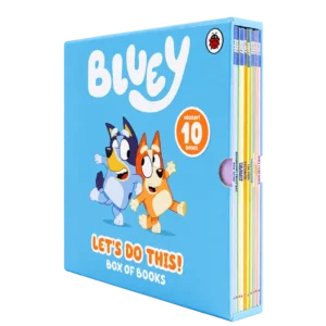 Bluey Let's Do This! Box of Books 10 Books Collection Box Set (Butterflies, Bingo, Magic Xylophone, Hammerbarn, The Pool, Creek, Beach, Grannies, Goodnight Fruit Bat & Bob Bilby)