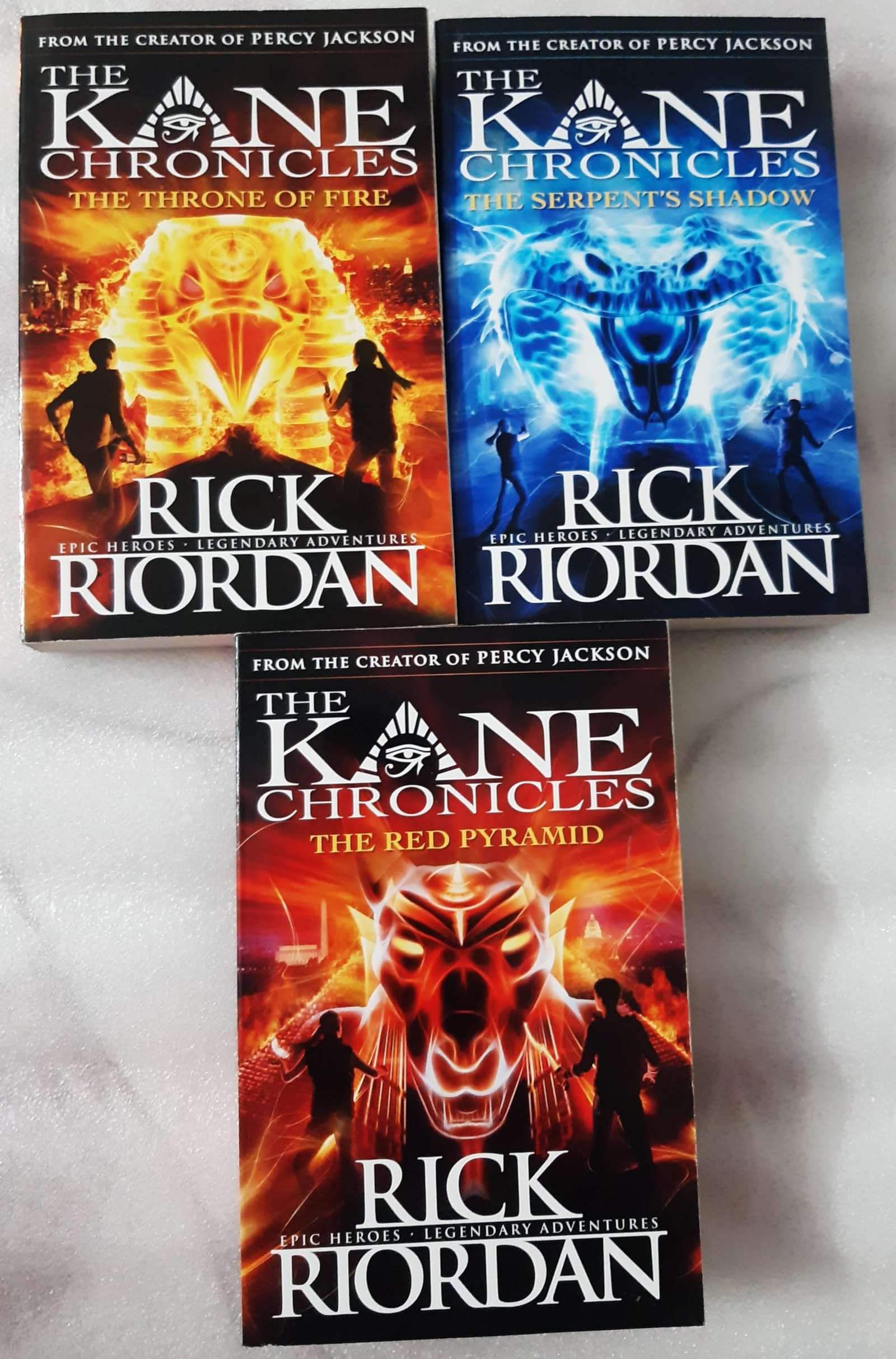 The Kane Chronicles Collection Rick Riordan 3 Books Set Red Pyramid,Throne Fire — book cover