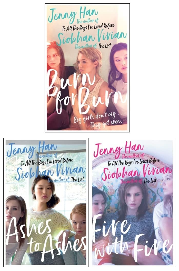 The Burn for Burn Trilogy 3 Books Collection Set by Jenny Han and Siobhan Vivian (Burn for Burn, Ashes to Ashes, Fire with Fire) — book cover