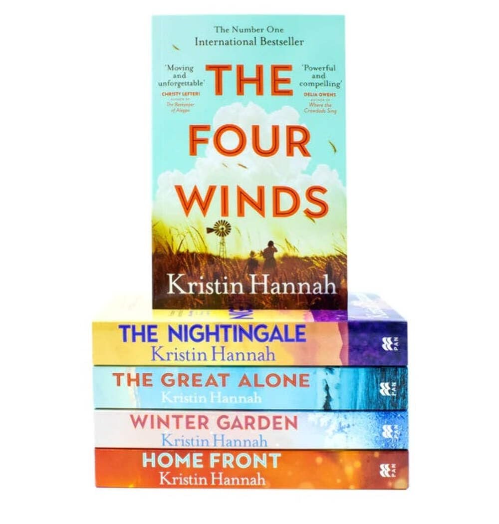 Kristin Hannah Collection 5 Books Set (The Nightingale, The Four Winds, The Great Alone, Winter Garden, Home Front) — book cover