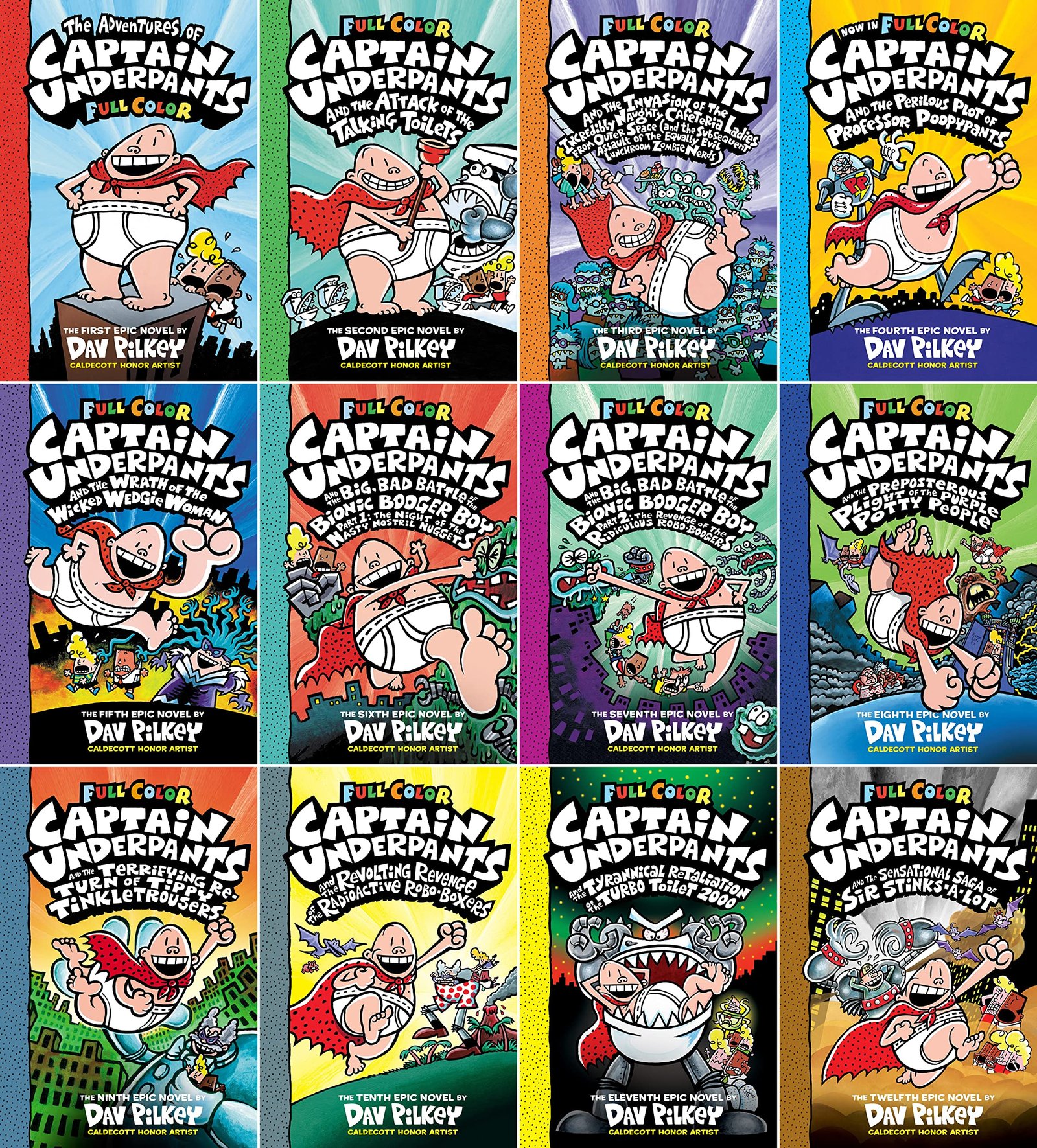 Captain Underpants Books 1-12 Complete FULL COLOR Collection (Hardcover) — book cover