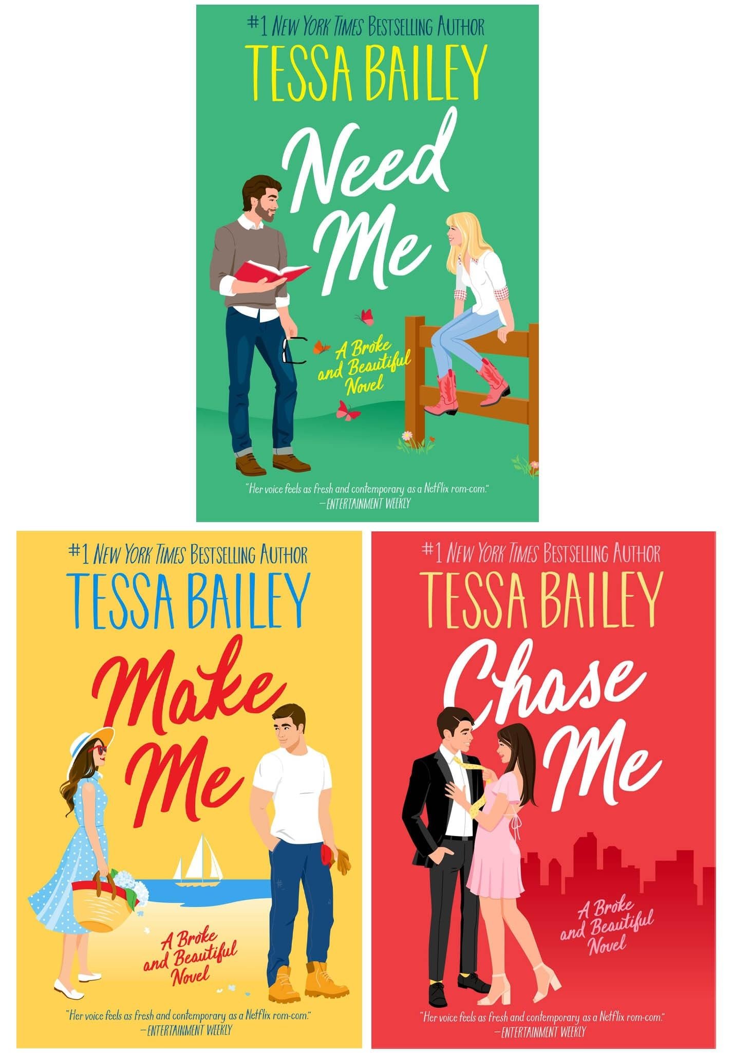 Broke and Beautiful Series 3 Books Collection Set (Chase Me, Need Me & Make Me) — book cover