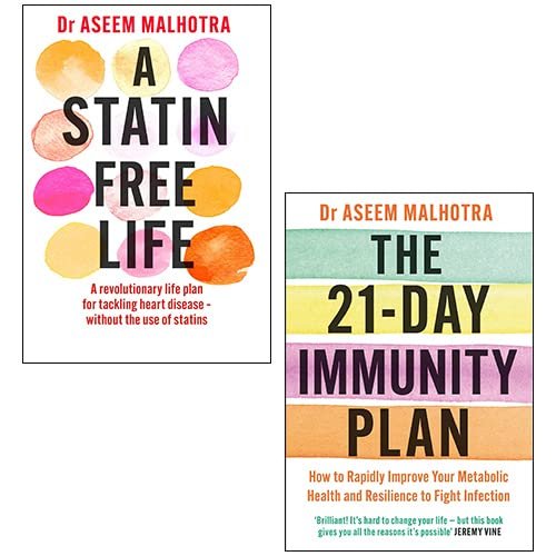 The 21-Day Immunity Plan, A Statin-Free Life 2 Books Collection Set By Dr. Aseem Malhotra — book cover
