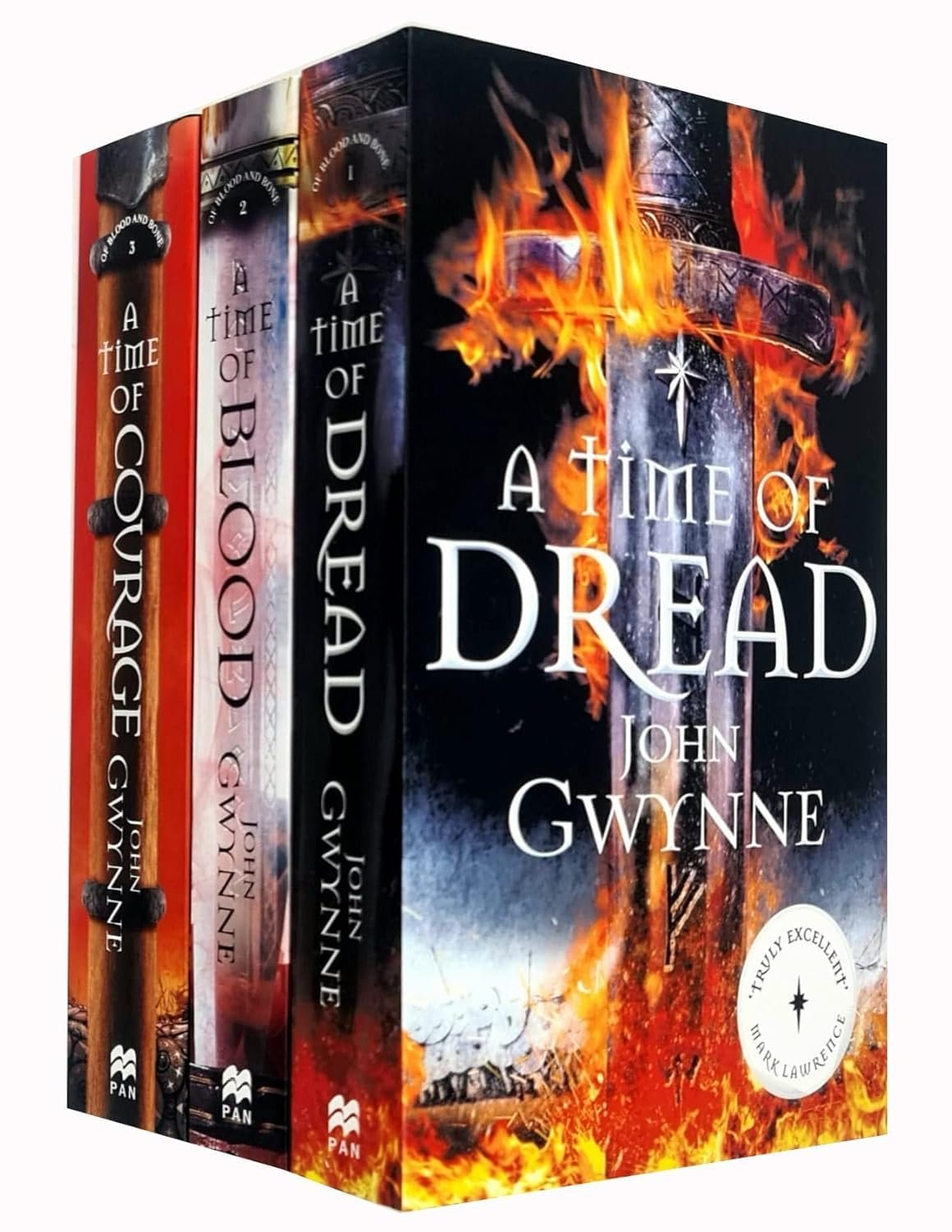 John Gwynne Of Blood and Bone Series 3 Books Collection Set (A Time of Dread, A Time of Blood, [Hardcover] A Time of Courage) — book cover
