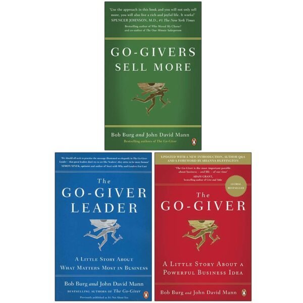 Bob Burg Collection 3 Books Set (Go-Givers Sell More, The Go-Giver Leader, The Go-Giver) — book cover