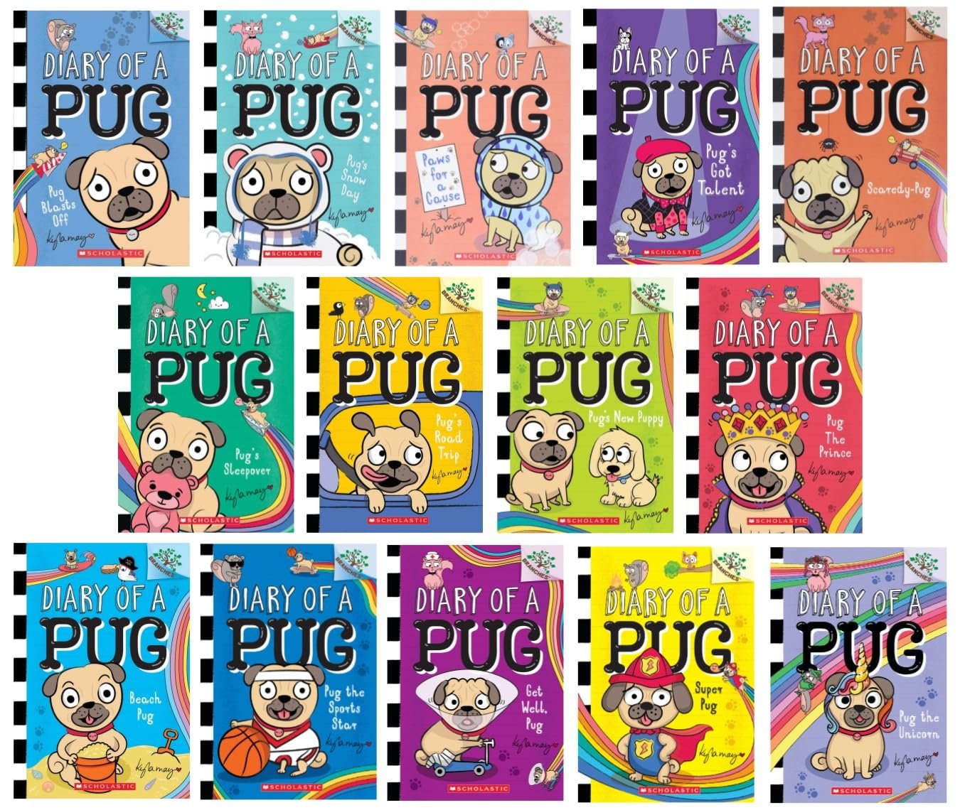 Diary of a Pug Series 14-Book Collection Set (Book 1-14) - Hilarious and Heartwarming Pug Adventures for Kids! — book cover