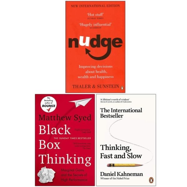 Nudge, Black Box Thinking, Thinking Fast and Slow — three-book collection